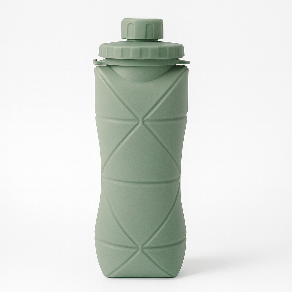 Botella de Agua Deportiva Plegable de Silicona Engrosada
