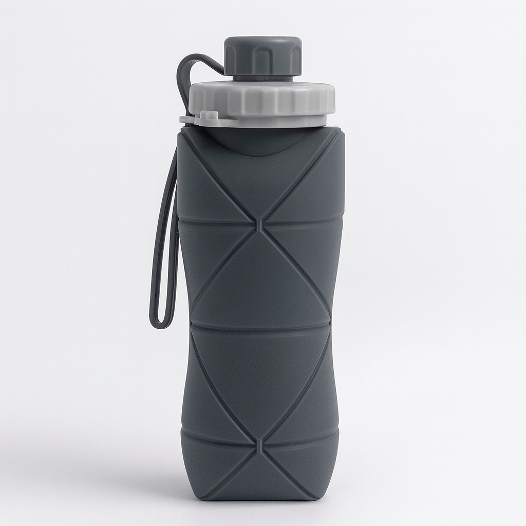 Botella de Agua Deportiva Plegable de Silicona Engrosada